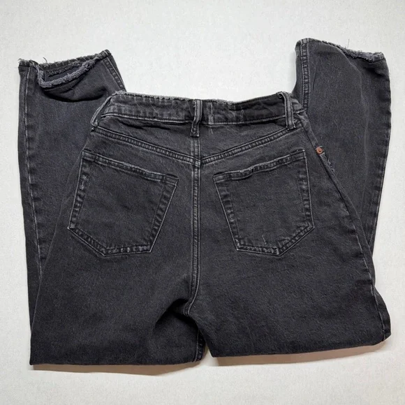 Abercrombie & Fitch Dad High Rise Curve Love Jeans Women’s 27/4S Black Straight - Picture 8 of 11